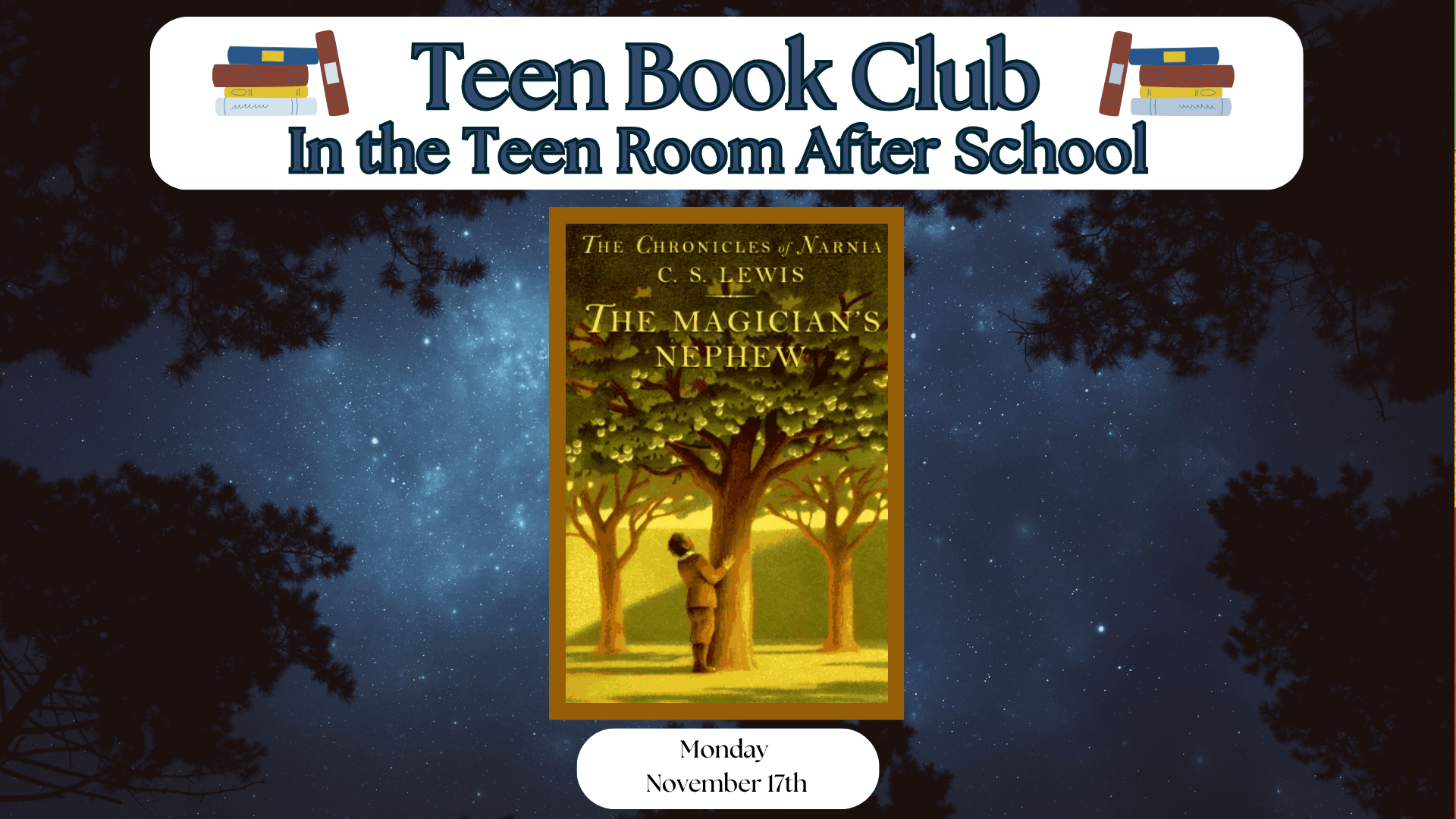 Teen Book Club Nov. 17th at 2:30pm