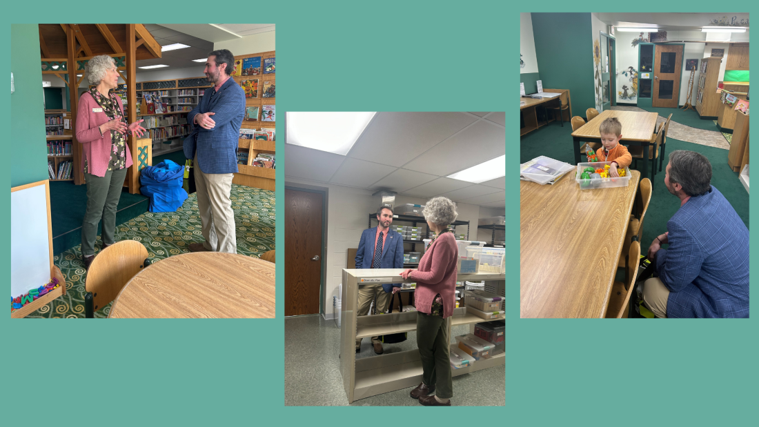 dave thomas visits the children's room.